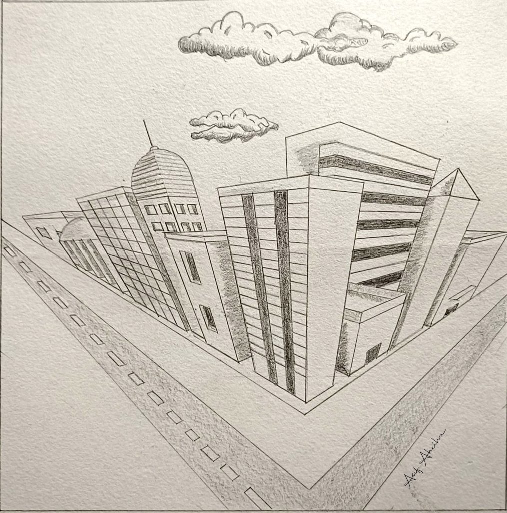 Three point perspective Art