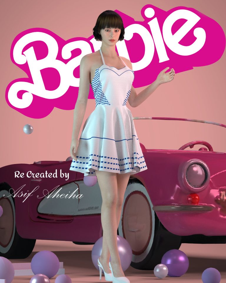 Barbir blue sweeteart neck dress