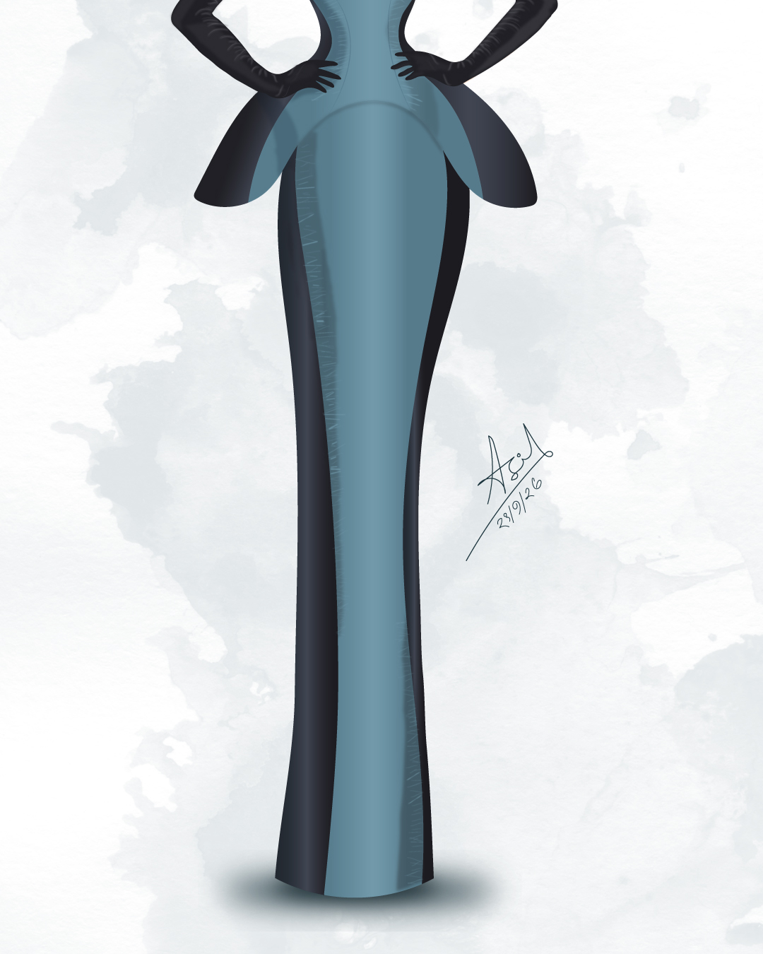 jenna ortega Illustration at the uk premiere of beetlejuice by Asif Aheiha
